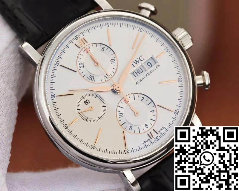 EasyCare IWC Portofino Chronograph Multi-function IW391022 ZF Factory White Dial With Rose Gold Markers 1958