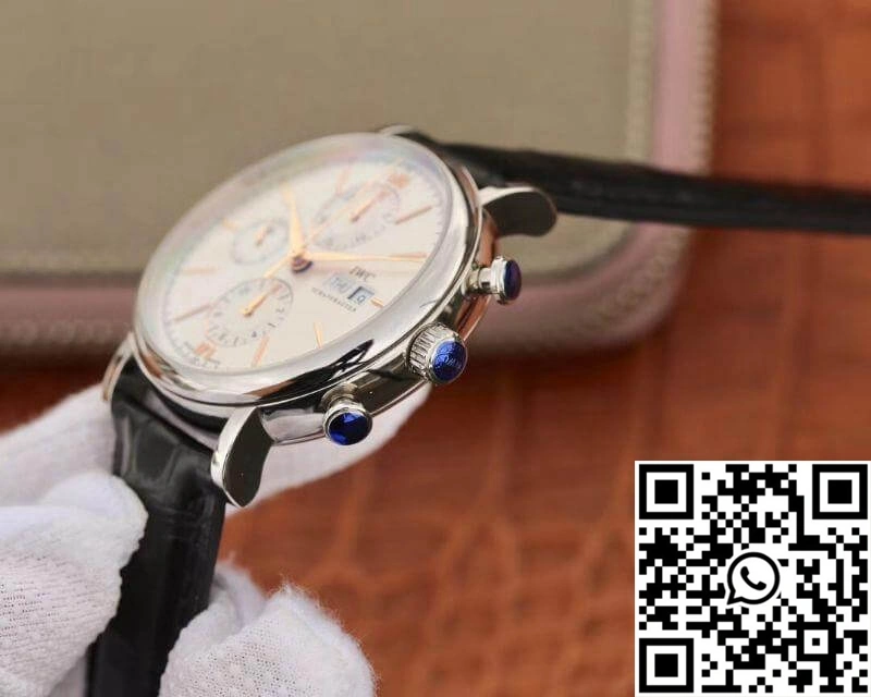 EasyCare IWC Portofino Chronograph Multi-function IW391022 ZF Factory White Dial With Rose Gold Markers 1958