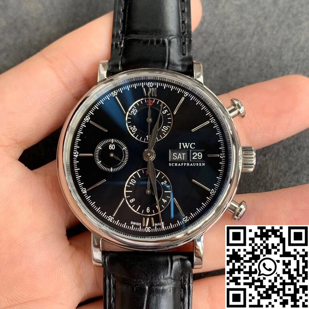ComfortFit IWC Portofino IW391008 ZF Factory Stainless Steel Black Dial 1943