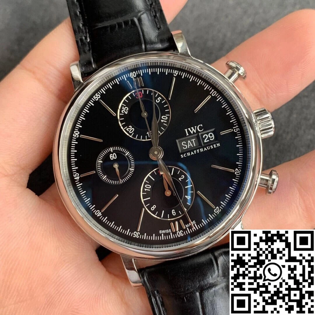 ComfortFit IWC Portofino IW391008 ZF Factory Stainless Steel Black Dial 1943