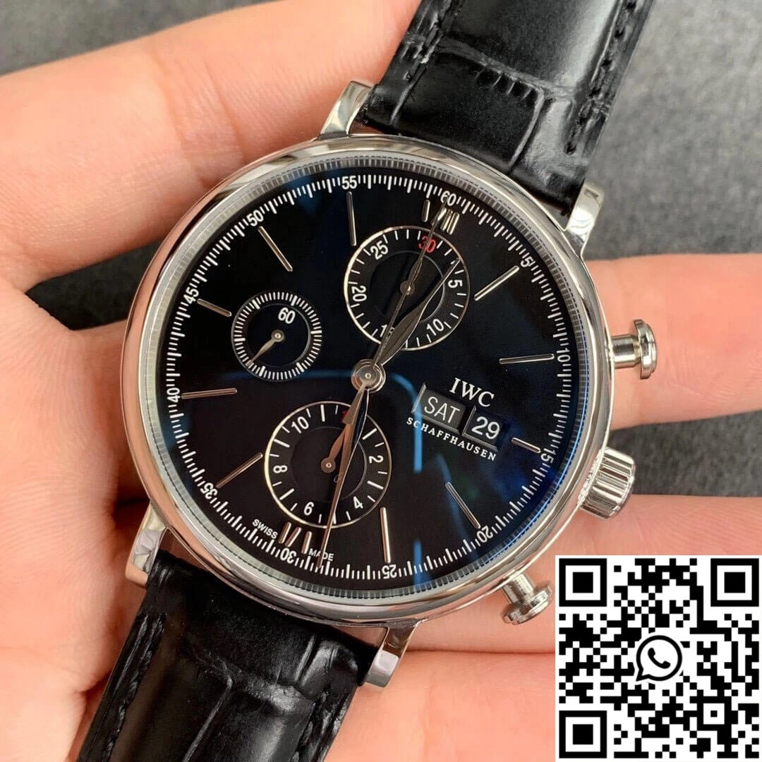 ComfortFit IWC Portofino IW391008 ZF Factory Stainless Steel Black Dial 1943