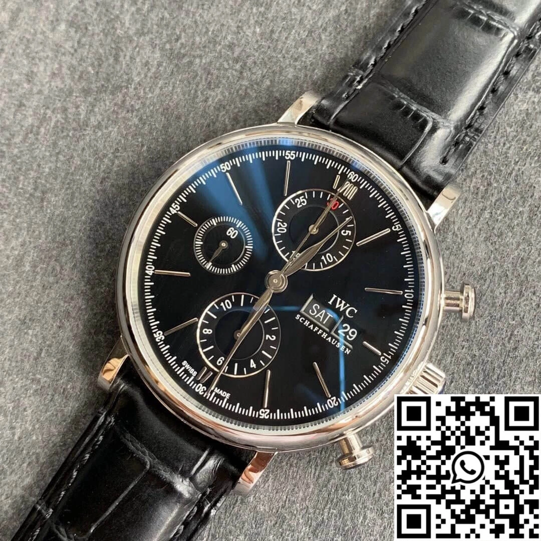 ComfortFit IWC Portofino IW391008 ZF Factory Stainless Steel Black Dial 1943