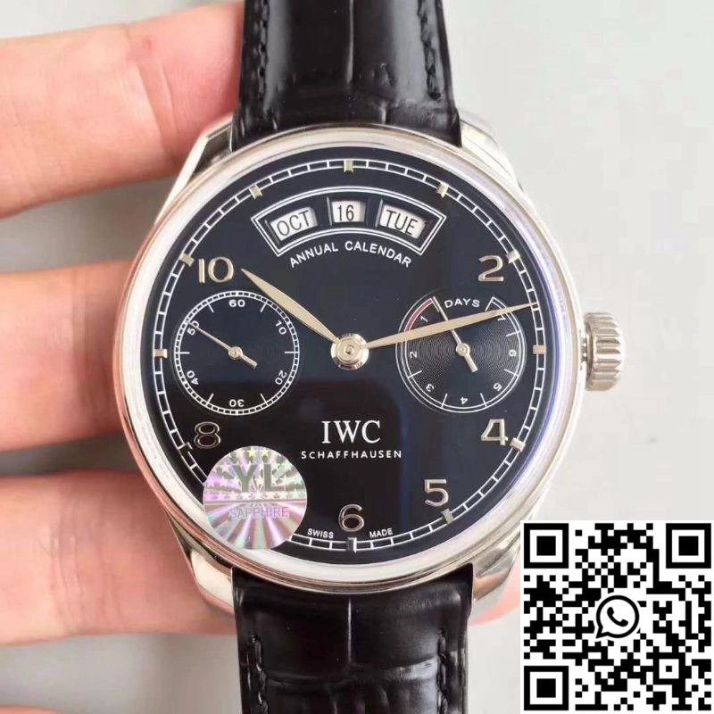 IWC Portugieser Annual Calendar IW503502 YL Factory Black Dial SoftTouch 2009