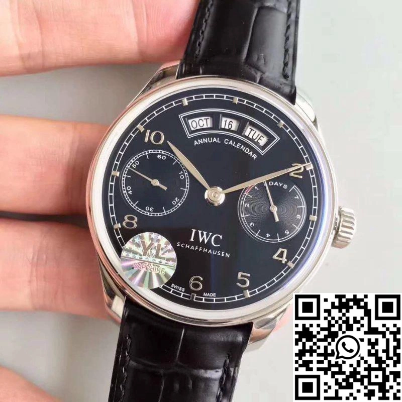 IWC Portugieser Annual Calendar IW503502 YL Factory Black Dial SoftTouch 2009