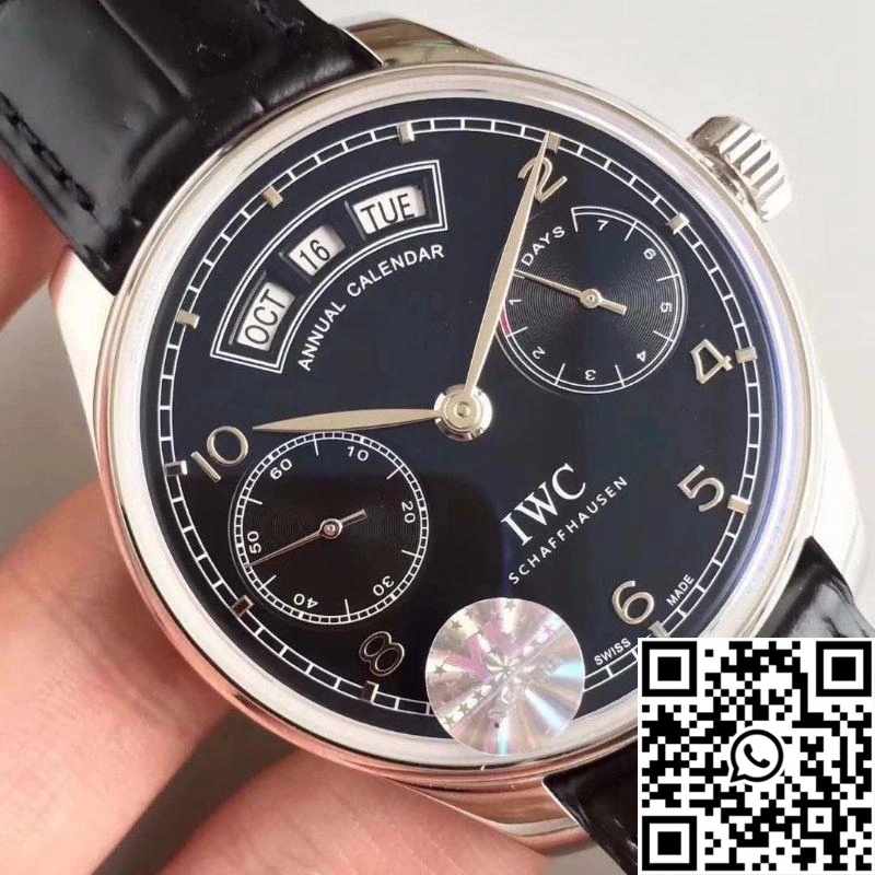 IWC Portugieser Annual Calendar IW503502 YL Factory Black Dial SoftTouch 2009