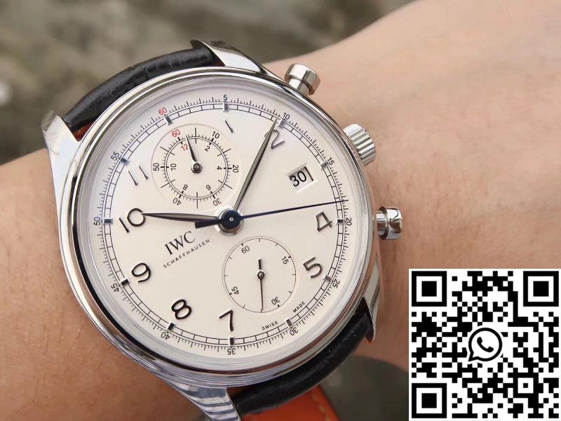 IWC Portugieser Chronograph  IW390403 ZF Factory White Dial Bright 2014
