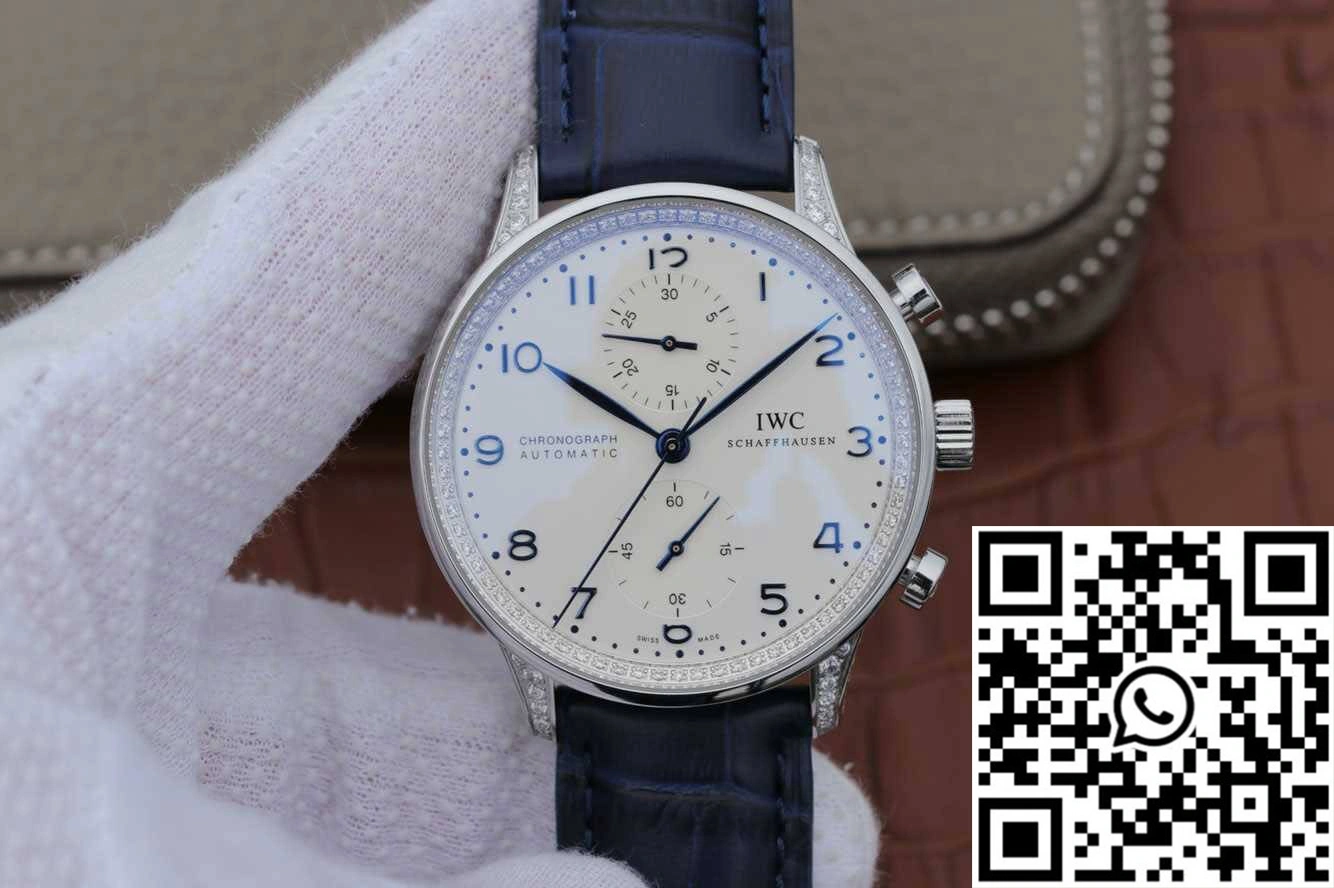 Attractive IWC Portugieser IW371440 ZF Factory V2 Diamond White Dial 1974