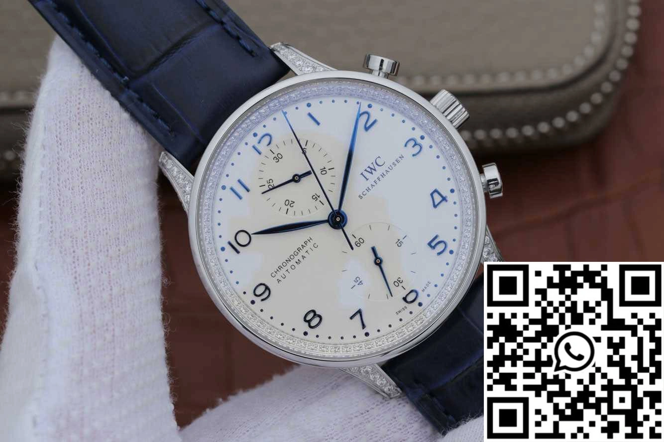 Attractive IWC Portugieser IW371440 ZF Factory V2 Diamond White Dial 1974