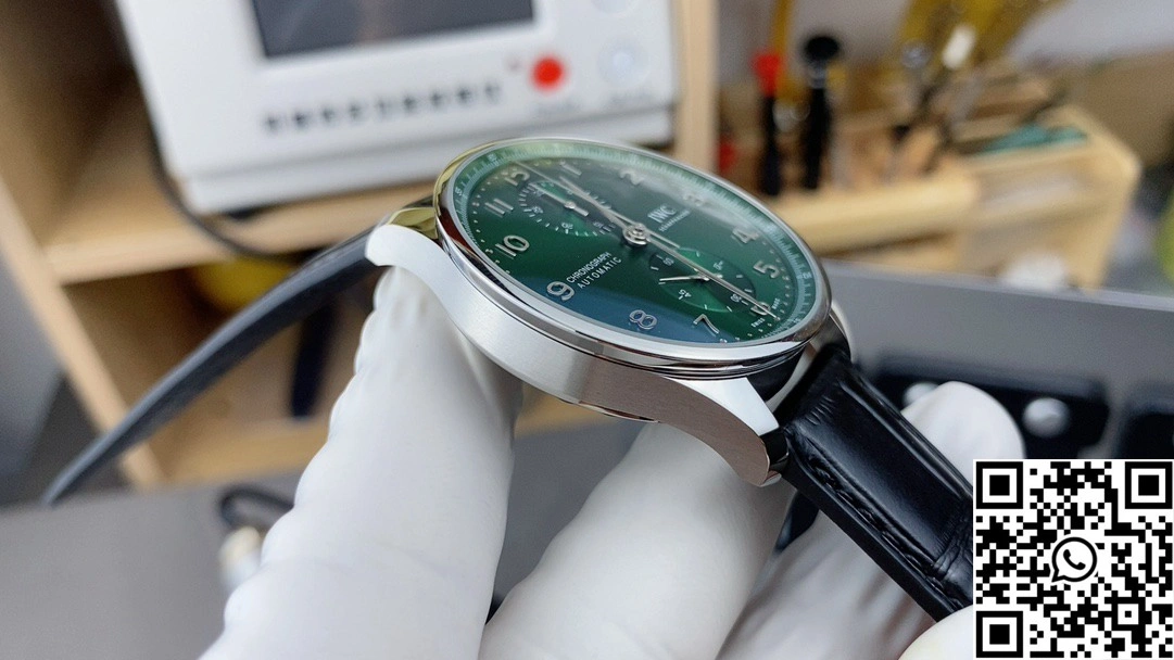 IWC Portugieser IW371615 ZF Factory Leather Band Green Dial TravelReady 1994