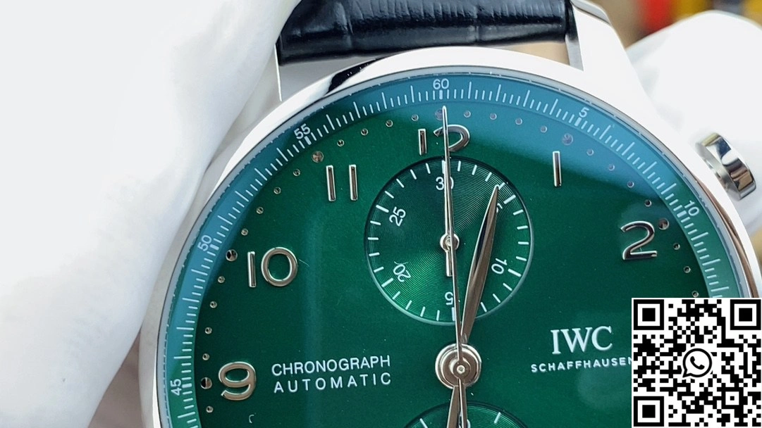 IWC Portugieser IW371615 ZF Factory Leather Band Green Dial TravelReady 1994