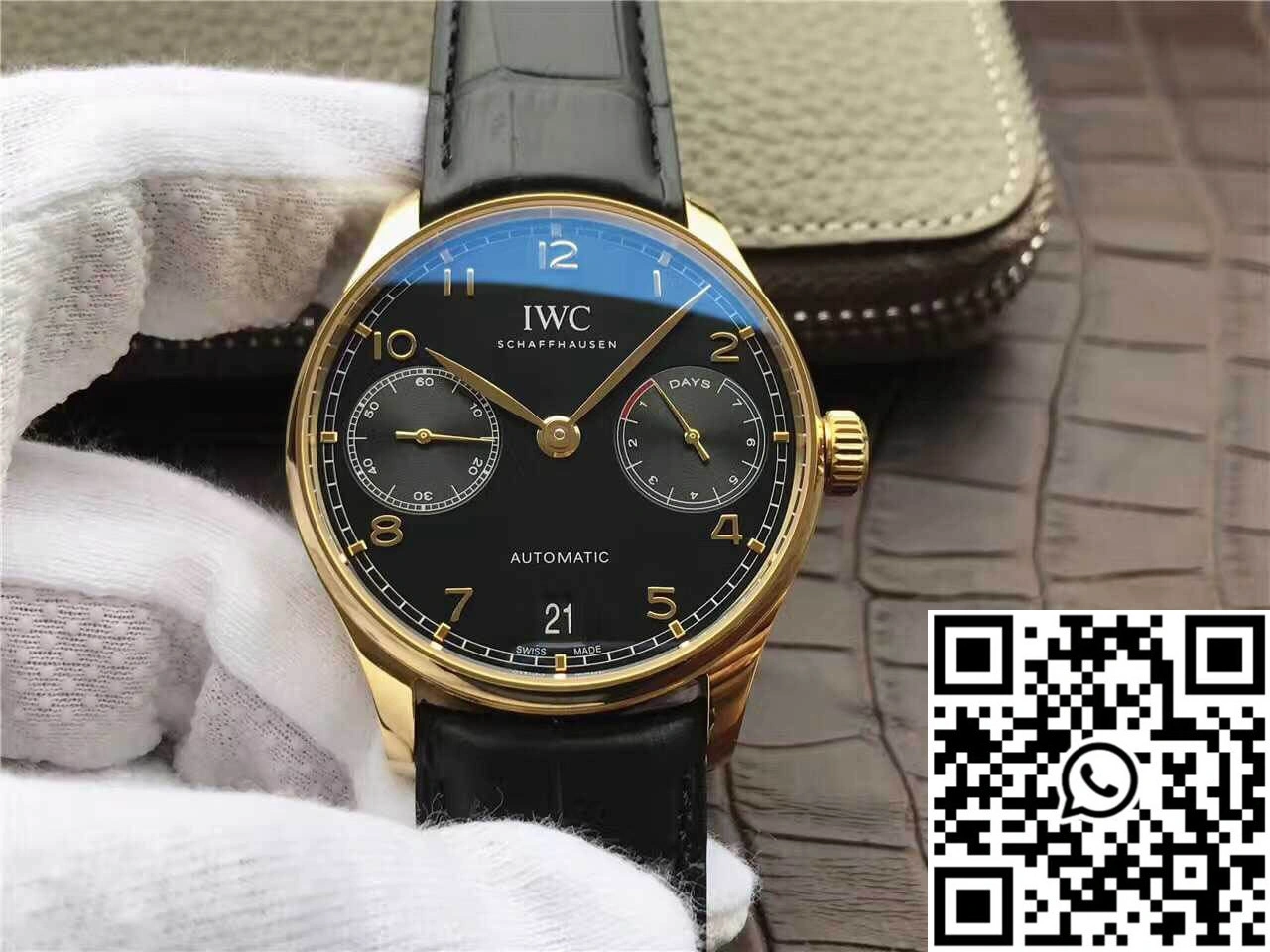 WrinkleFree IWC Portugieser IW500101 ZF Factory Black Dial 1993