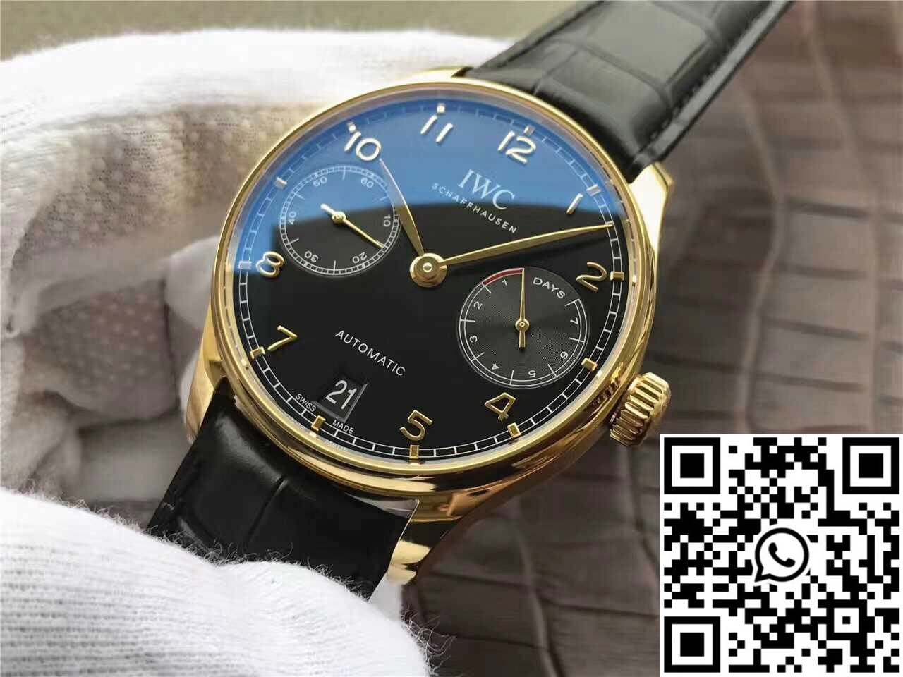 WrinkleFree IWC Portugieser IW500101 ZF Factory Black Dial 1993