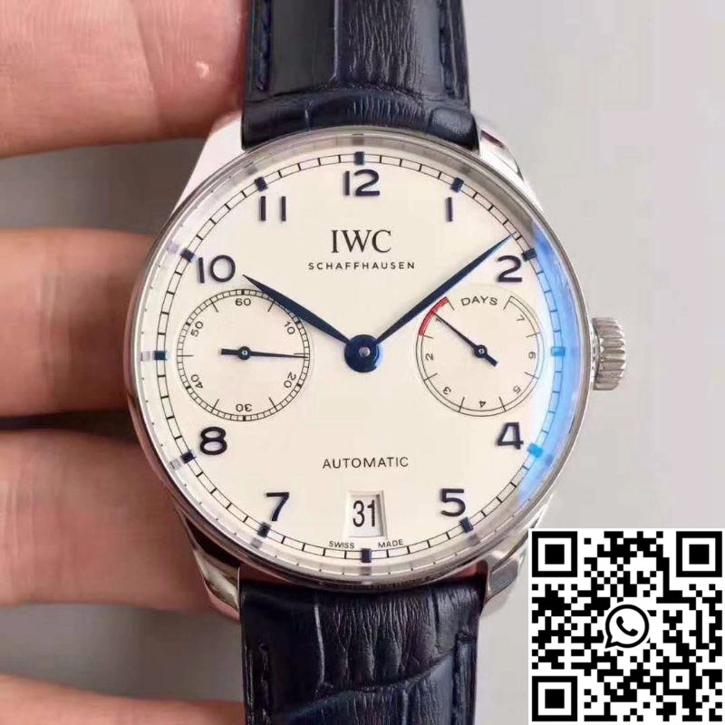 WaterResistant IWC Portugieser IW500705 ZF Factory V4 White Dial and Blue Markers 1992