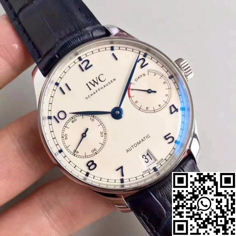WaterResistant IWC Portugieser IW500705 ZF Factory V4 White Dial and Blue Markers 1992