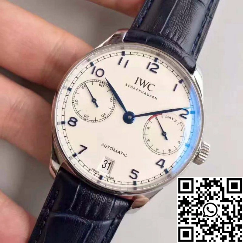 WaterResistant IWC Portugieser IW500705 ZF Factory V4 White Dial and Blue Markers 1992