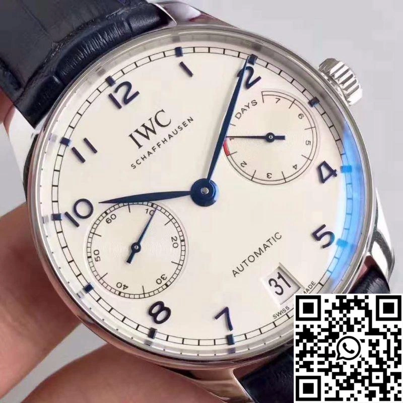 WaterResistant IWC Portugieser IW500705 ZF Factory V4 White Dial and Blue Markers 1992