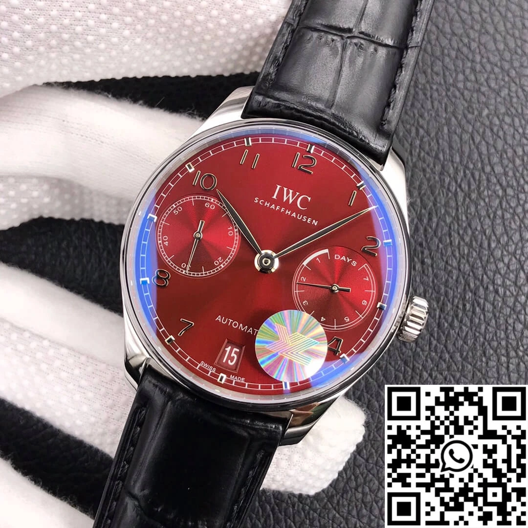 Trendy IWC Portugieser IW500714 ZF Factory Burgundy Red Dial 1985