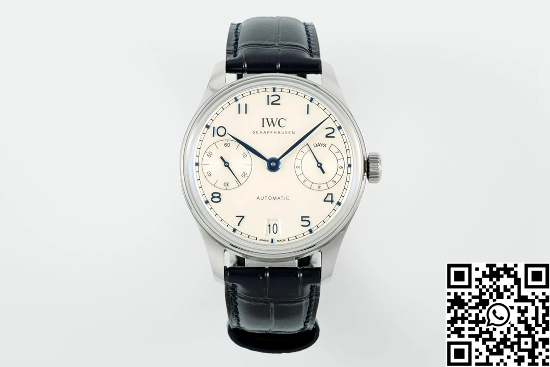 Functional IWC Portugieser IW501708 APS Factory 42mm Stainless Steel Light Blue Dial 1988