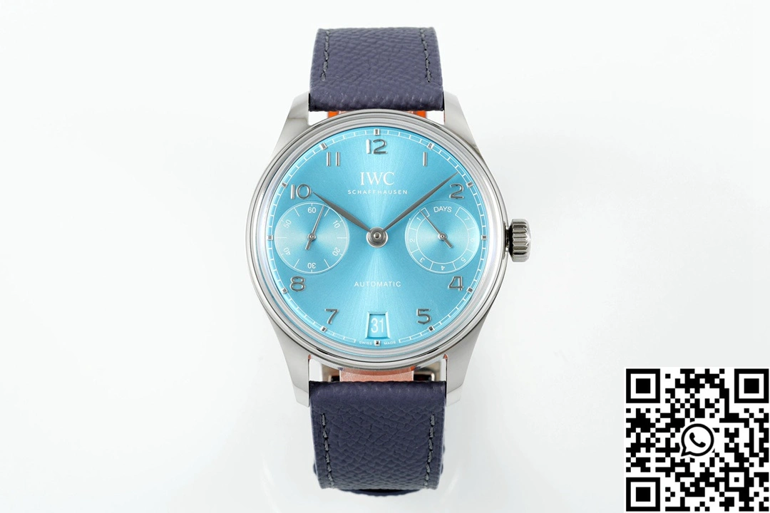Functional IWC Portugieser IW501708 APS Factory 42mm Stainless Steel Light Blue Dial 1988