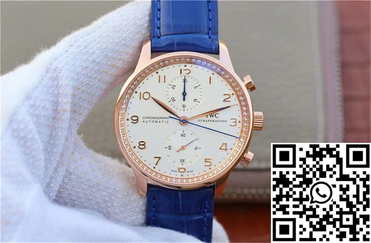 Resilient IWC Portuguese ZF Factory Blue Cowhide Strap 2041