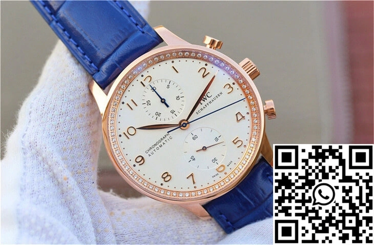 Resilient IWC Portuguese ZF Factory Blue Cowhide Strap 2041