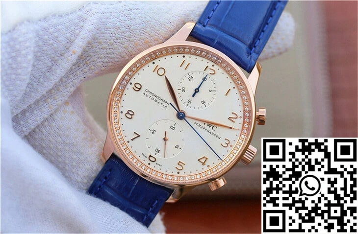 Resilient IWC Portuguese ZF Factory Blue Cowhide Strap 2041
