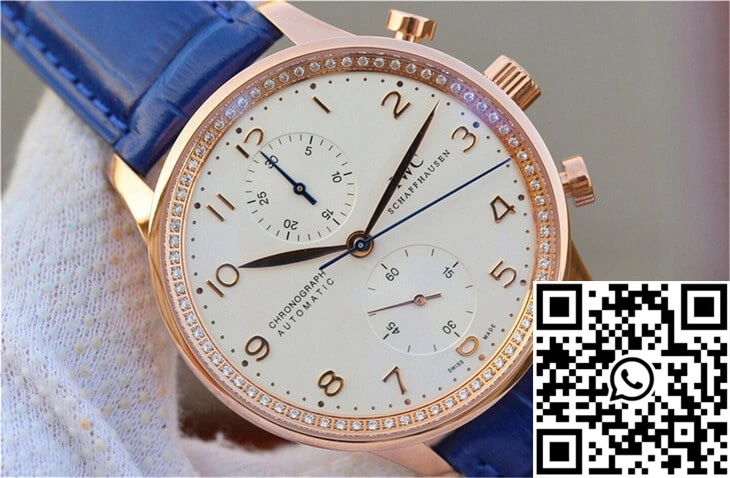 Resilient IWC Portuguese ZF Factory Blue Cowhide Strap 2041