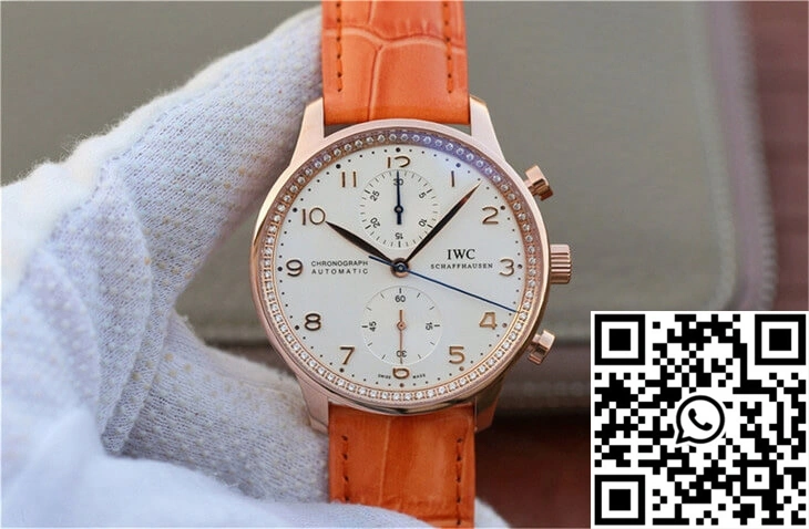 IWC Portuguese ZF Factory Orange Cowhide Strap MoistureWicking 2044