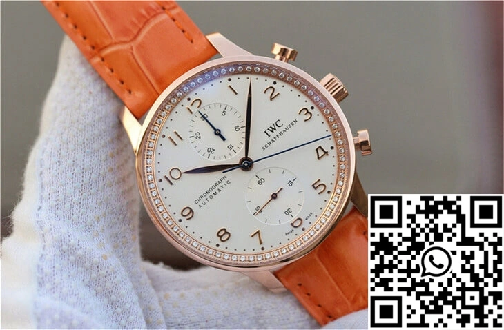 IWC Portuguese ZF Factory Orange Cowhide Strap MoistureWicking 2044