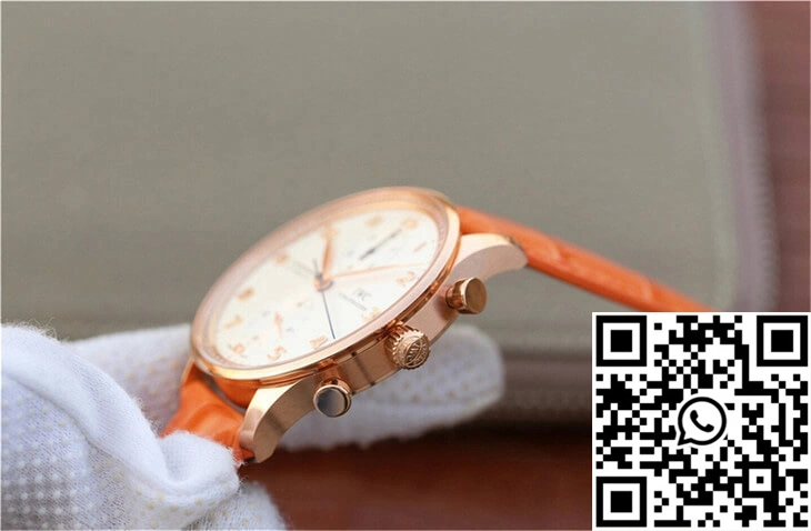 IWC Portuguese ZF Factory Orange Cowhide Strap MoistureWicking 2044