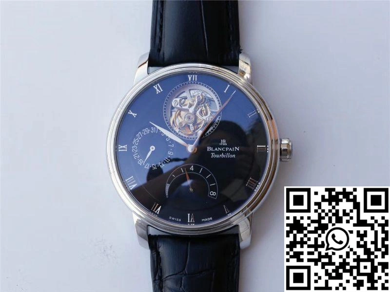 JB Factory Blancpain Villeret Tourbillon 8 Jours 6025-1542-55b Black ModernLook 1557