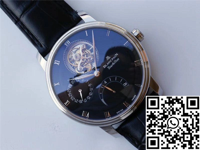 JB Factory Blancpain Villeret Tourbillon 8 Jours 6025-1542-55b Black ModernLook 1557