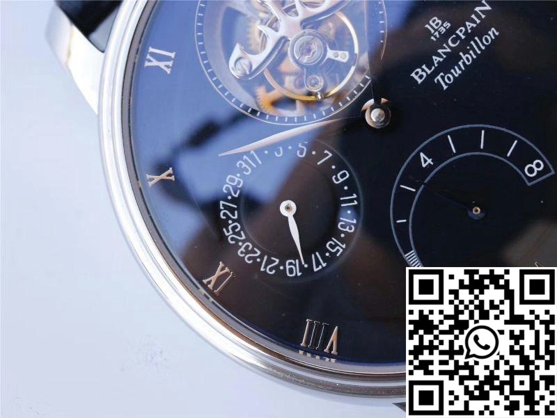 JB Factory Blancpain Villeret Tourbillon 8 Jours 6025-1542-55b Black ModernLook 1557