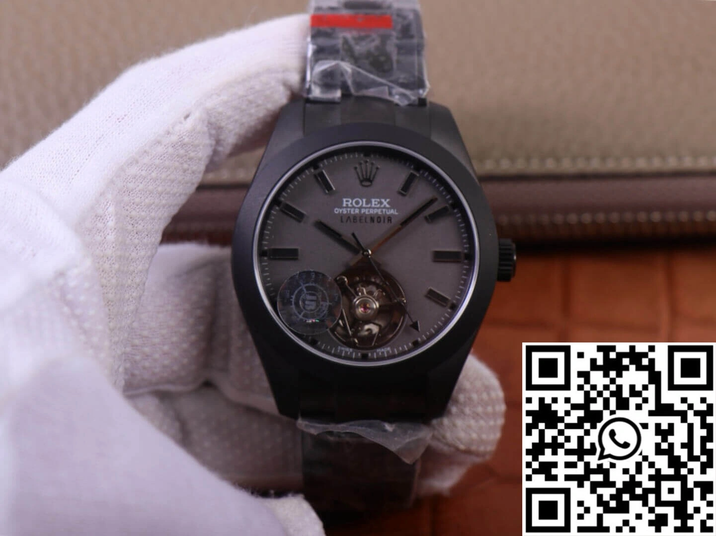 JB Factory Replica Rolex Milgauss Base 116400 Label Noir Design LNT01HS-001 Black case watch Durable 1191
