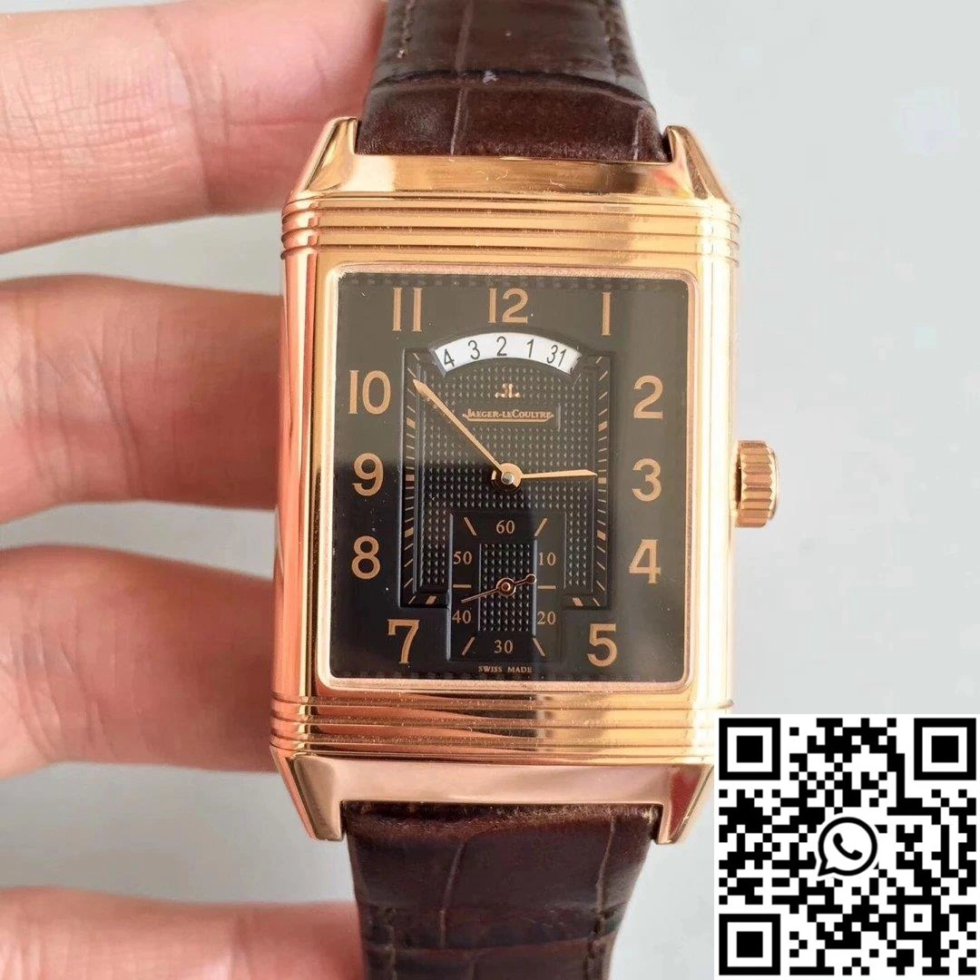 Jaeger-LeCoultre Grande Reverso Q3738420 Rose Gold Black Dial ZeroBulk 2136