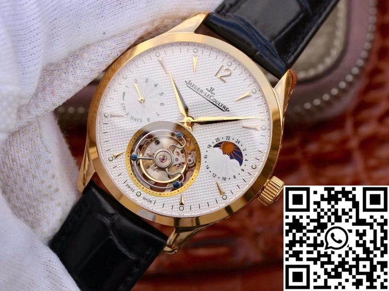 Packable Jaeger-LeCoultre Master Grande Tourbillon 18K Yellow Gold White Dial 2068