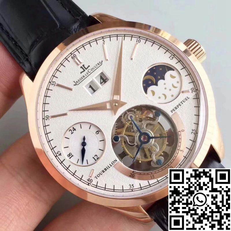 Minimalist Jaeger-LeCoultre Master Grande Tradition Tourbillon Rose Gold White Dial 2087