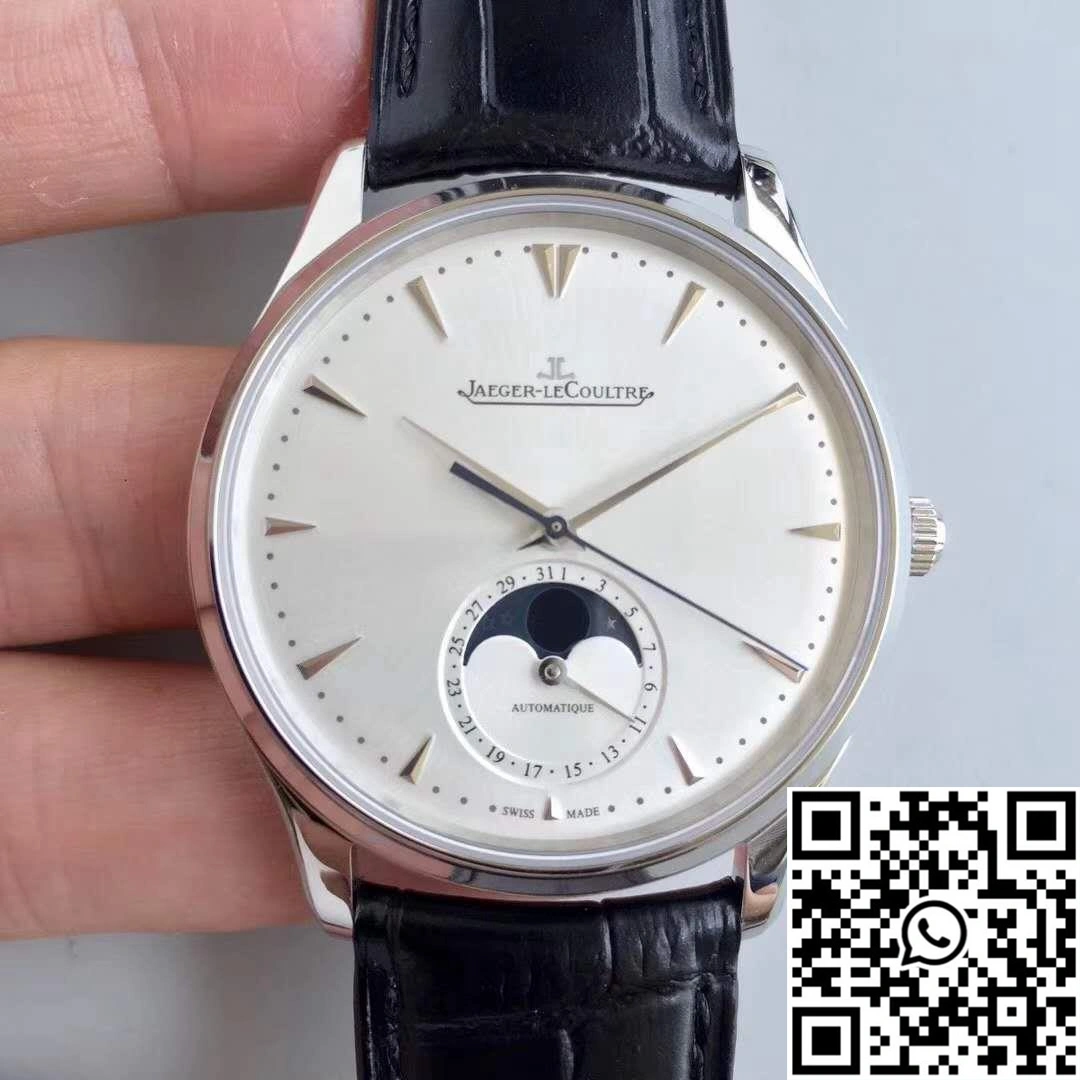 Practical Jaeger-LeCoultre Master Ultra Thin Moon 1368420 ZF Factory Silver Dial 2073