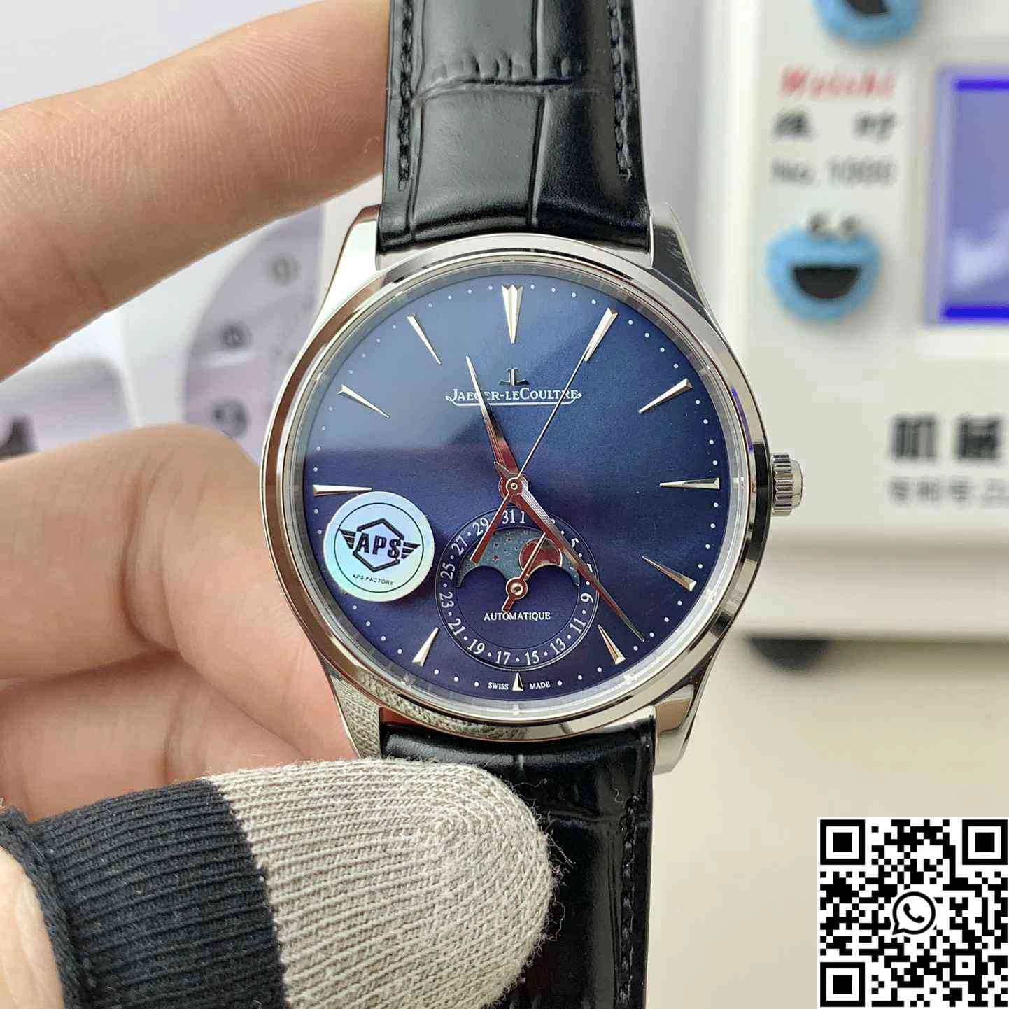 Affordable Jaeger LeCoultre Master Ultra Thin Moon 1368480 APS Factory Blue Dial 2070