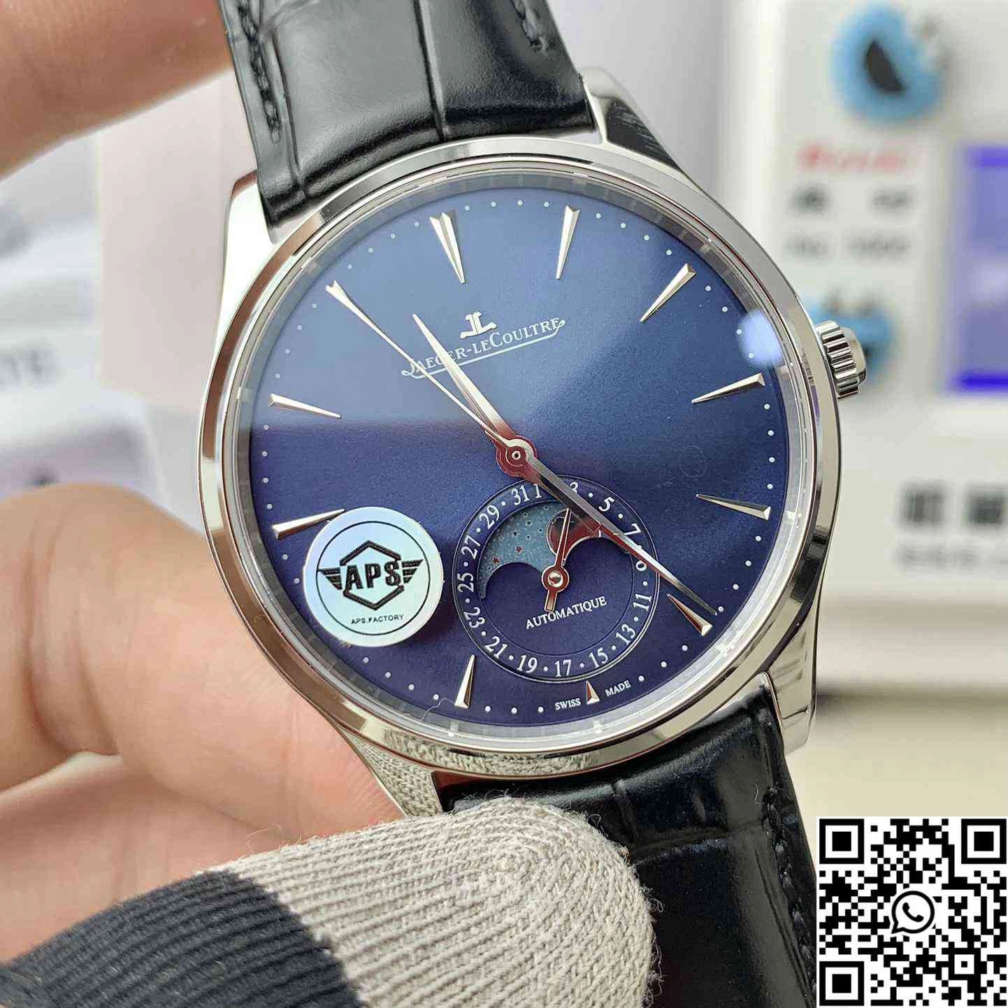 Affordable Jaeger LeCoultre Master Ultra Thin Moon 1368480 APS Factory Blue Dial 2070