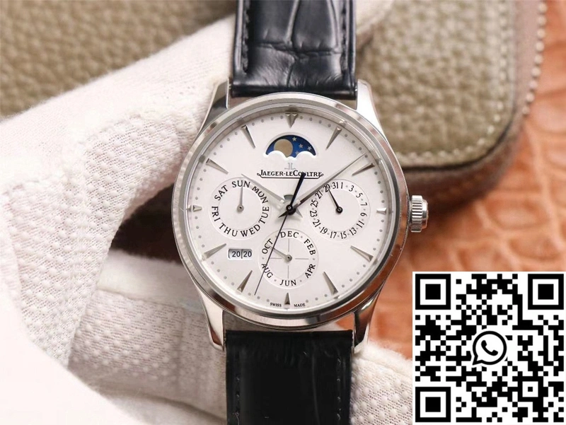 Comfortable Jaeger-LeCoultre Master Ultra Thin Moon Perpetual Calendar 130842J V9 Factory White Dial 2104