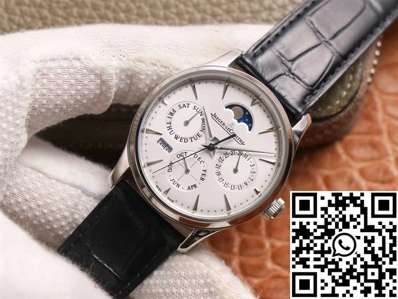 Comfortable Jaeger-LeCoultre Master Ultra Thin Moon Perpetual Calendar 130842J V9 Factory White Dial 2104