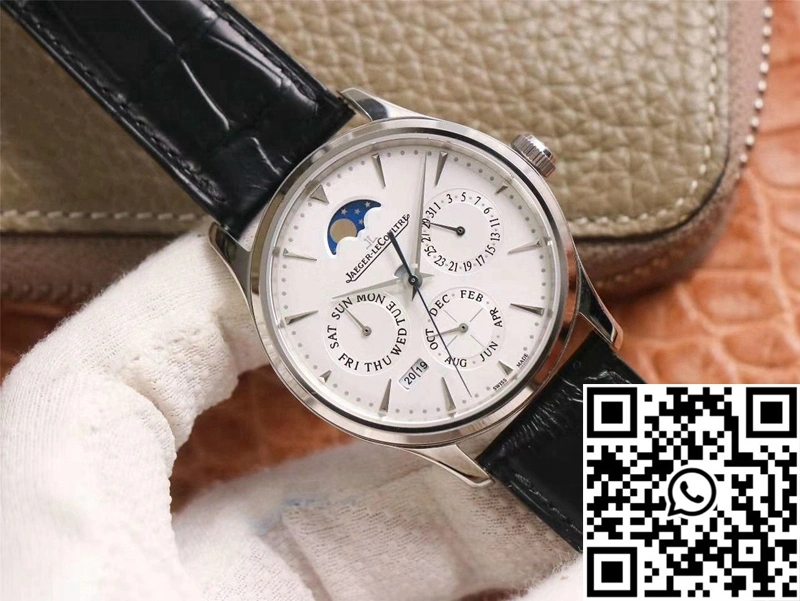 Comfortable Jaeger-LeCoultre Master Ultra Thin Moon Perpetual Calendar 130842J V9 Factory White Dial 2104