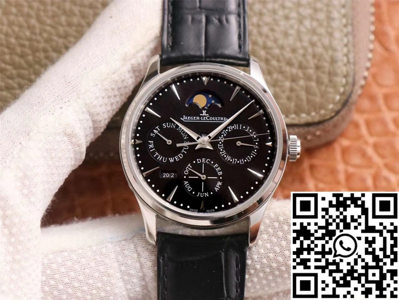 GoAnywhere Jaeger-LeCoultre Master Ultra Thin Moon Perpetual Calendar 1308470 V9 Factory Black Dial 2081