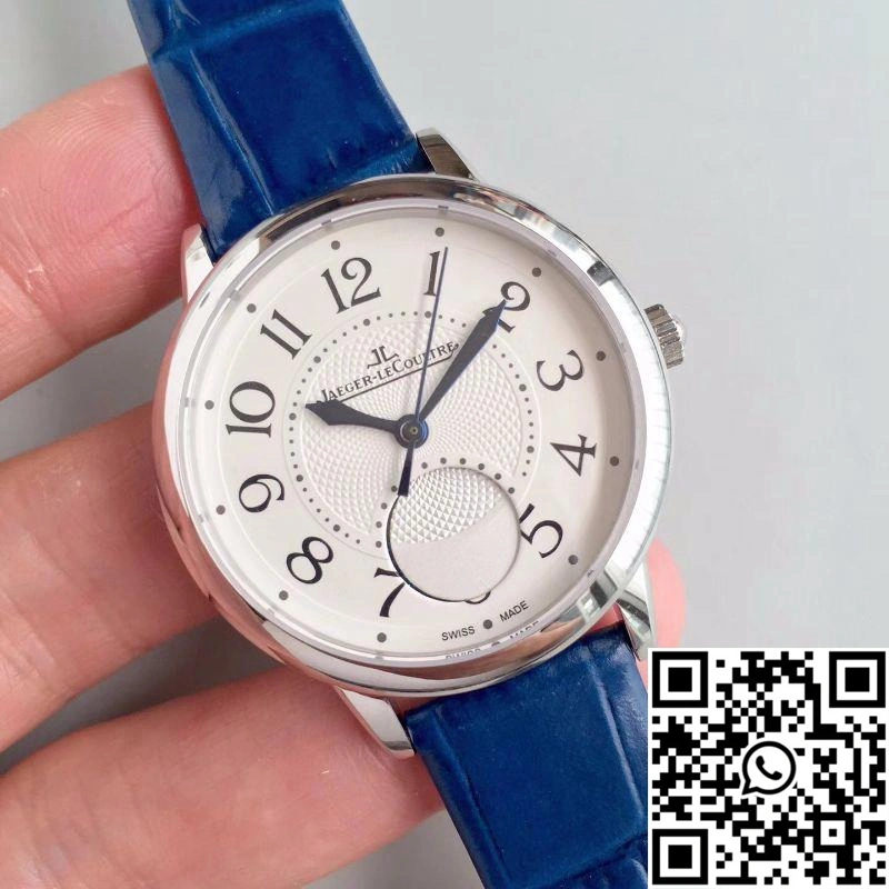 Premium Jaeger-LeCoultre Rendez-Vous 3448420 Blue Leather Strap White Dial 2106