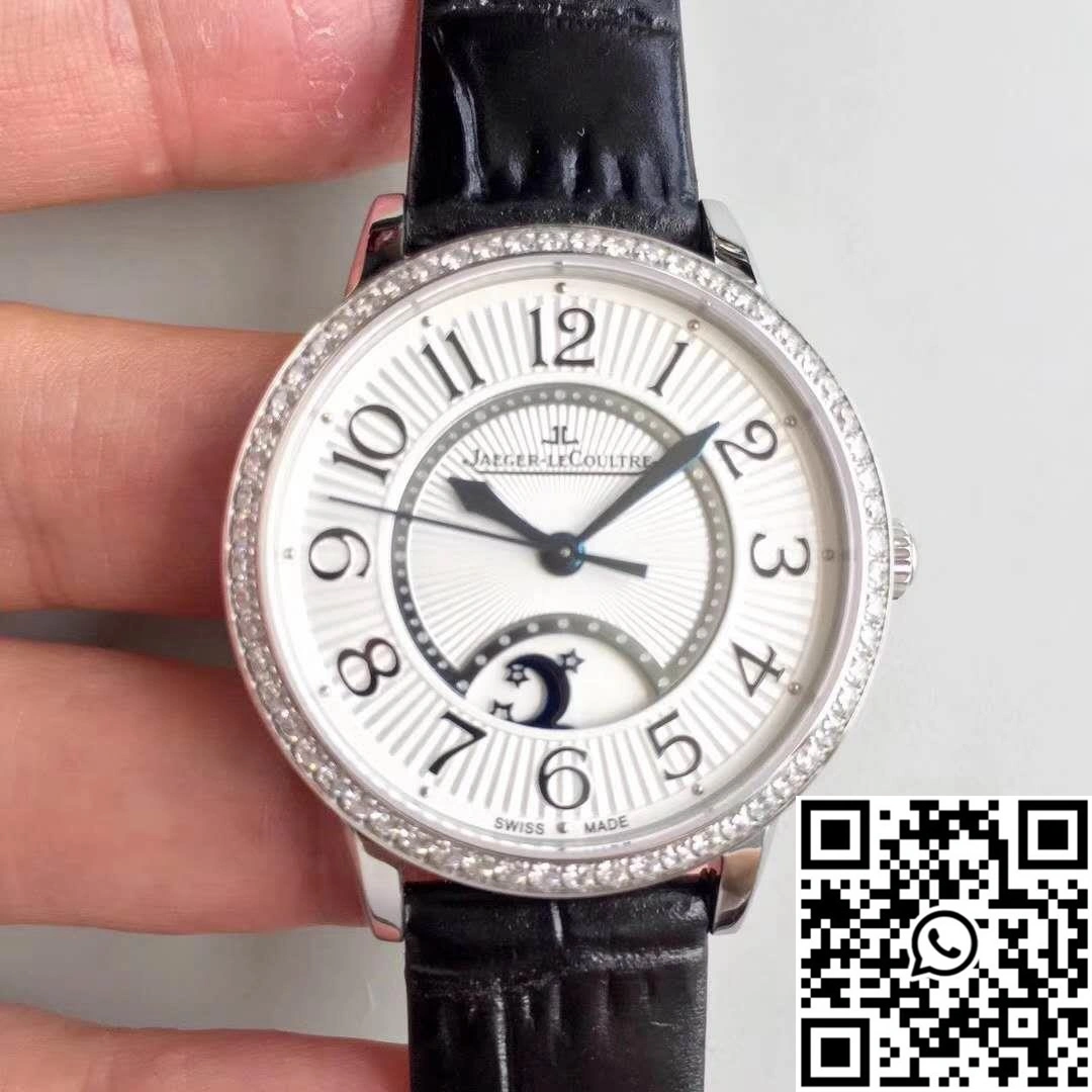 QuickDry Jaeger-LeCoultre Rendez-Vous 3612420 Black Leather Strap White Dial 2109