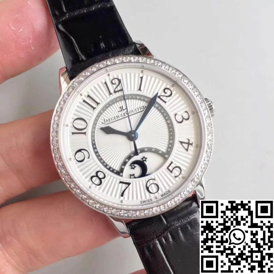 QuickDry Jaeger-LeCoultre Rendez-Vous 3612420 Black Leather Strap White Dial 2109