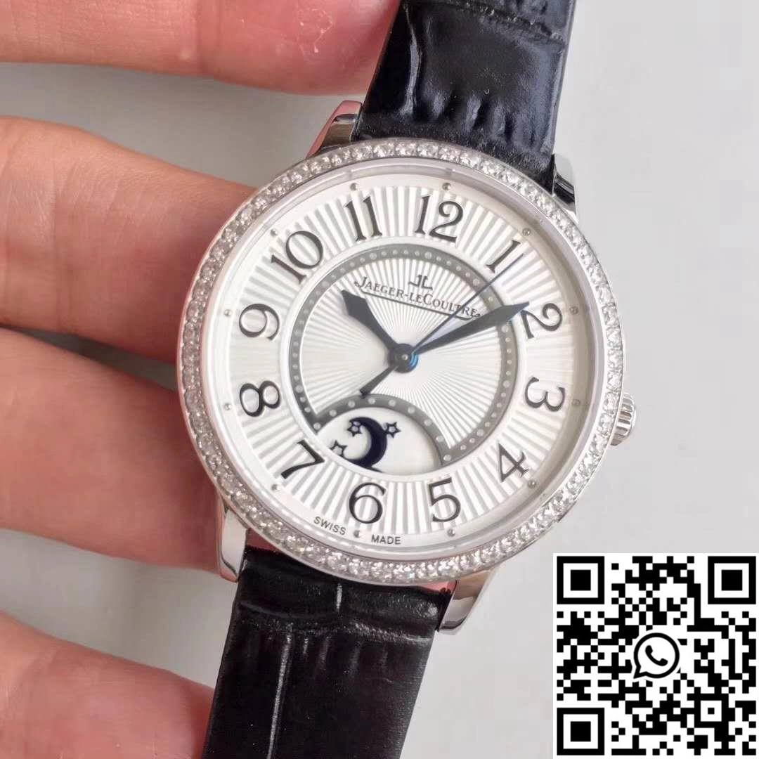 QuickDry Jaeger-LeCoultre Rendez-Vous 3612420 Black Leather Strap White Dial 2109