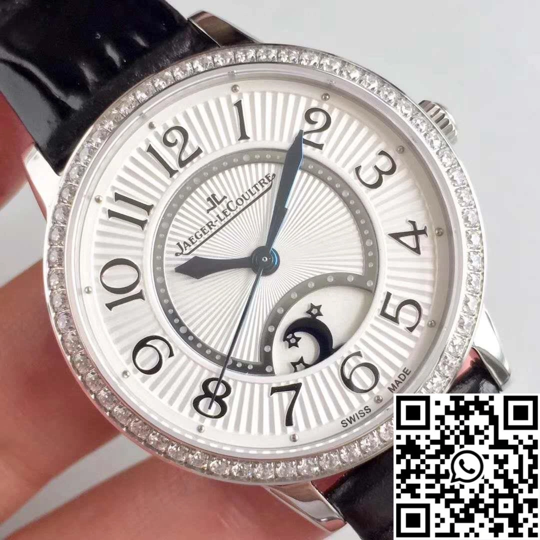 QuickDry Jaeger-LeCoultre Rendez-Vous 3612420 Black Leather Strap White Dial 2109