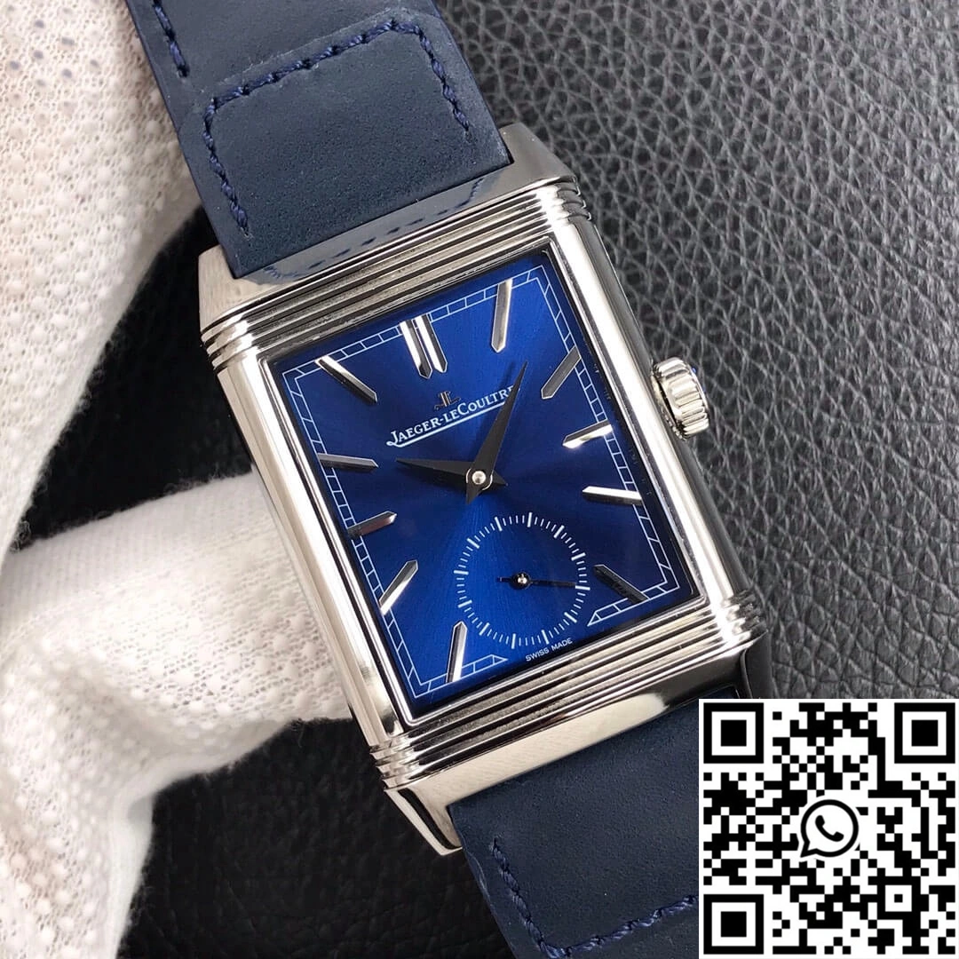 Jaeger LeCoultre Reverso Tribute Double-sided Double Time Zone Flip MG Factory Blue Dial Sophisticated 2126